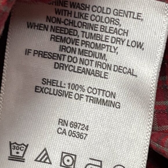 Lot of 2 Columbia Button Up Shirts Men’s L Long Sleeve Cotton Outdoor Casual Red - Picture 9 of 10